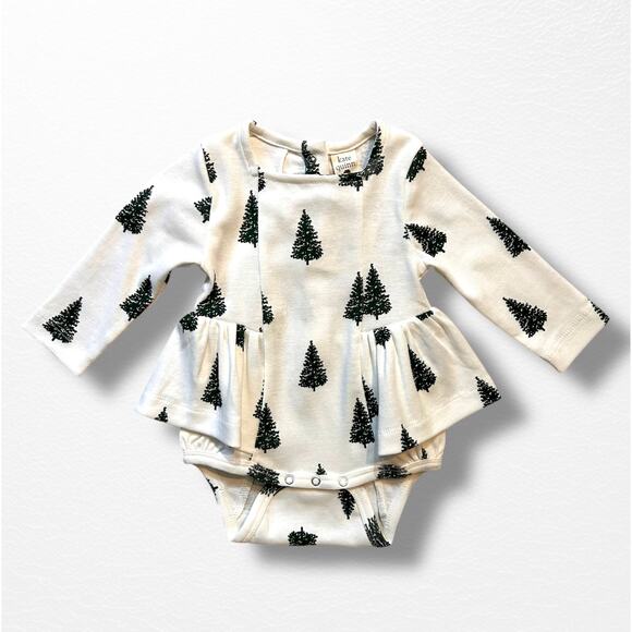 NWT Organic Pine Trees Long Sleeved Ballerina Bubble, 3-6 Months - Picture 6 of 6